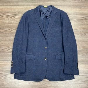 Brooks Brothers Dondi Jersey Navy Plaid Blazer 42R